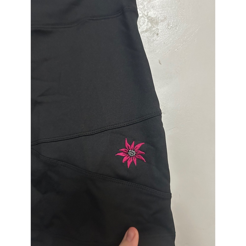 Alp-n-Rock Womens Black Athletic Skort Embroidered Edelweiss Size 1 Made in USA - Picture 3 of 8